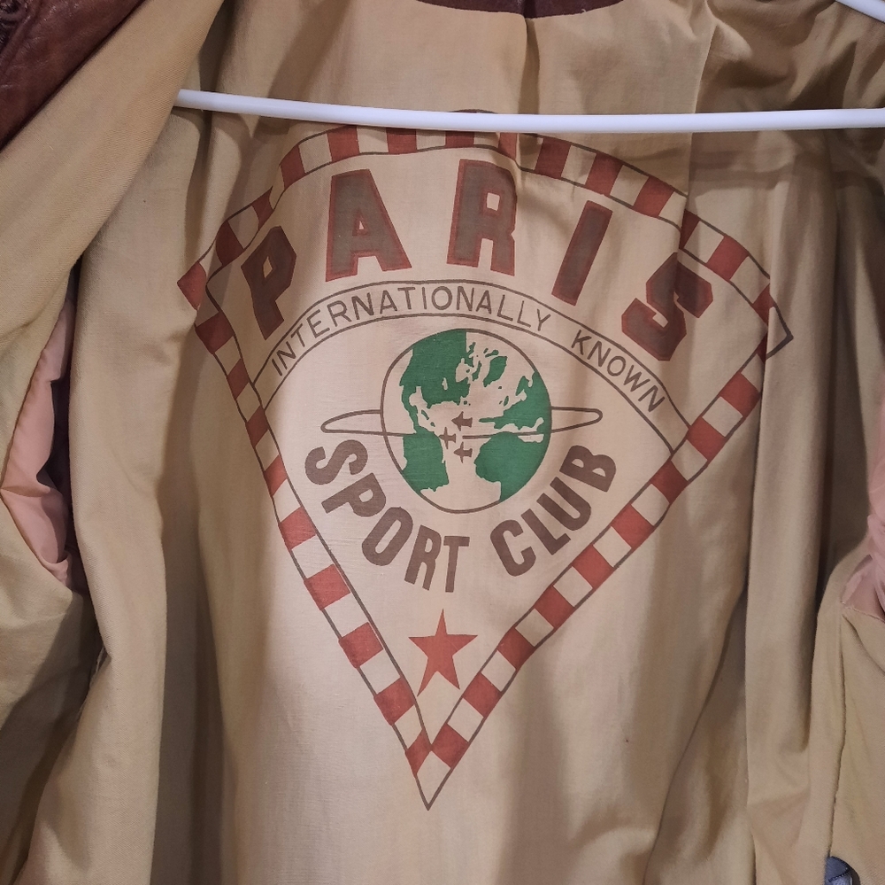 Paris Sport Club Vintage Leather Jacket